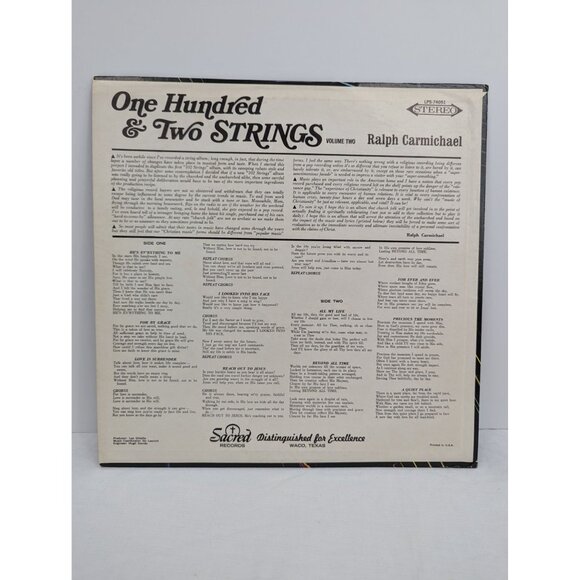 Ralph Carmichael One Hundred & Two Strings Volume 2 LPS-74051 Sacred Records - Picture 6 of 6